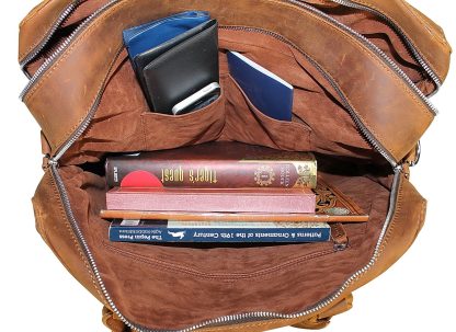 Leather Travel Tote - Image 5